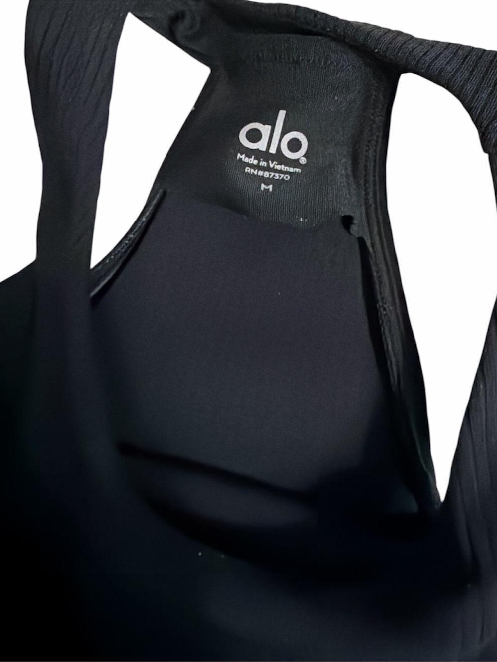 Alo Ribbed Insight High-Neck Tank top - Black - Picture 3 of 3
